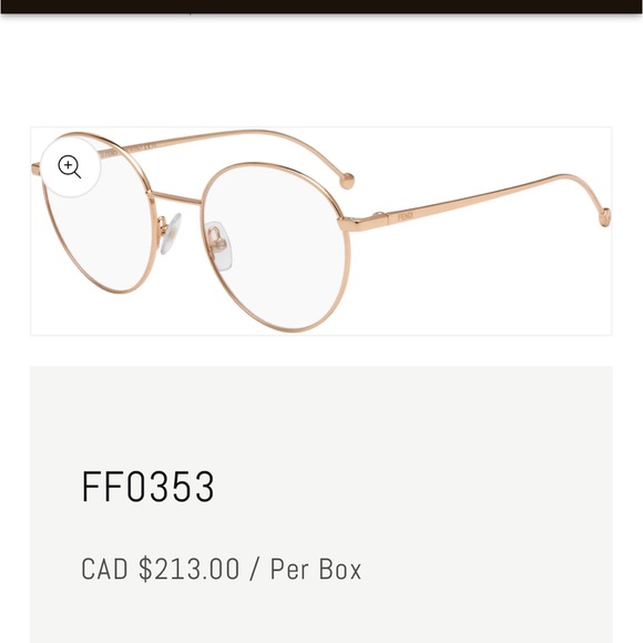 Fendi Frame style # 0353 in gold tone - Picture 11 of 11